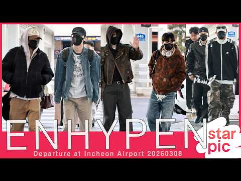 엔하이픈 '오늘은 6명만 출국' [STARPIC] ENHYPEN Departure at Incheon Airport 20260308