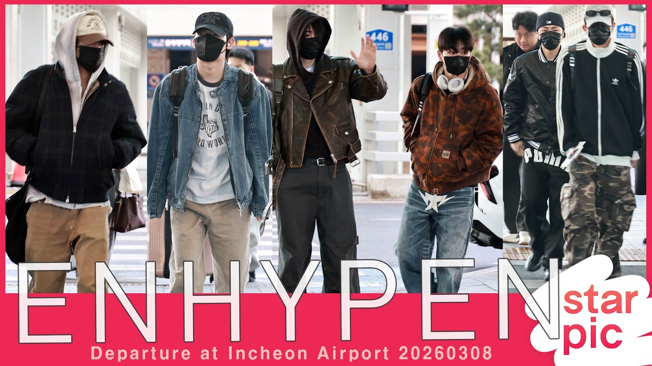 엔하이픈 '오늘은 6명만 출국' [STARPIC] ENHYPEN Departure at Incheon Airport 20260308