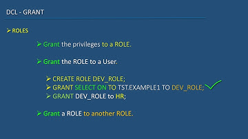 45 Oracle SQL Developer Tutorial For Beginners   52   DCL   Role Privileges