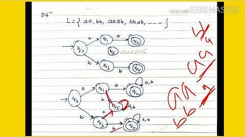 Construct a DFA which accepts strings -start/end/contains either aa or bb - lecture18/toc