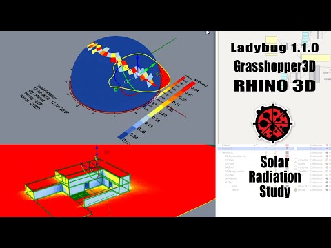 Solar Radiation Study with latest  Ladybug Tools 1.1.0 | Rhino 3d | Grasshopper 3d | Tutorial 15