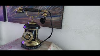 TELÈFON 1920 FET TOT AMB FUSTA-TELÉFONO 1920 HECHO TOTALMENTE EN MADERA