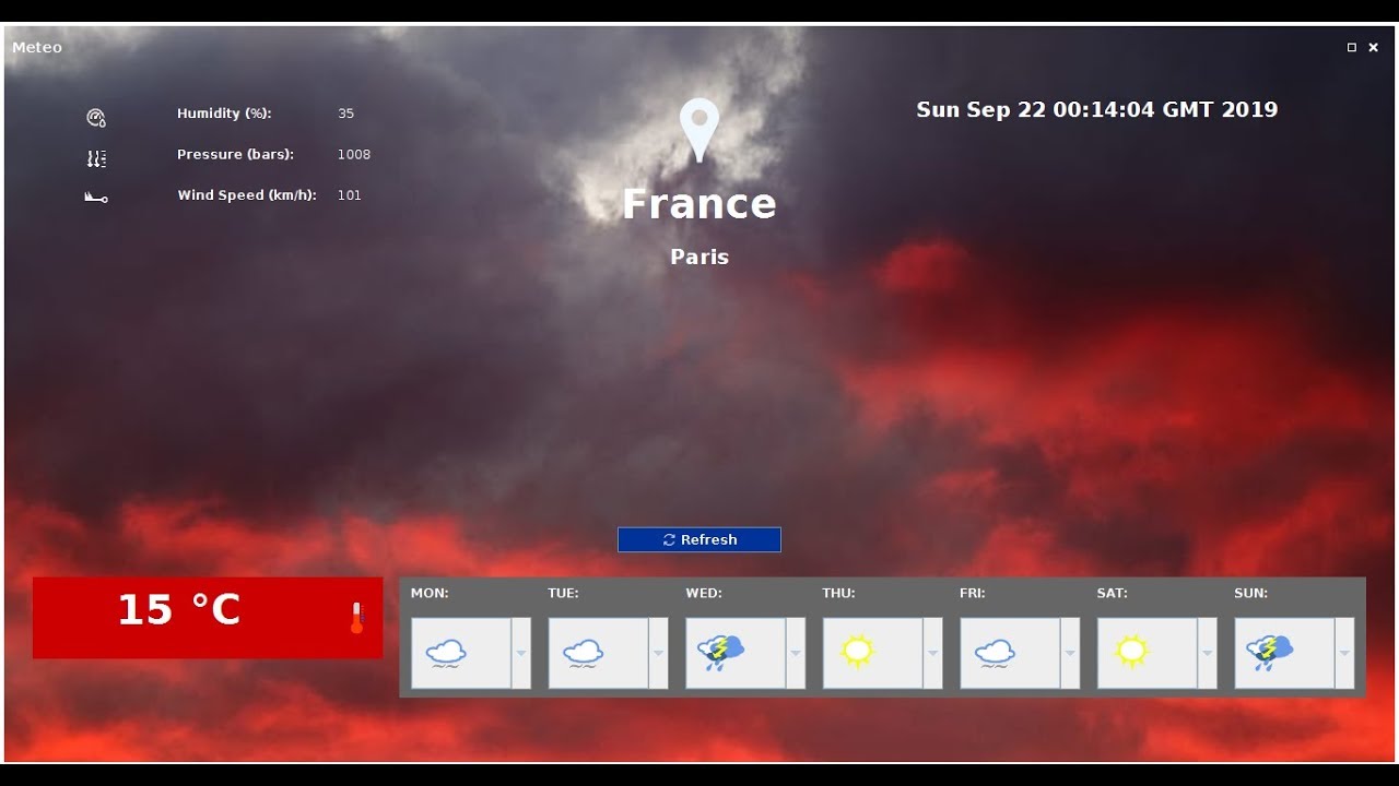 Java Wheather Forecast application design (with ReflectionUI) - YouTube