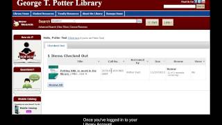 How to Renew Your Books Online