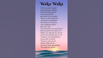 Thumbnail of Waka Waka   Shakira ft  Freshlyground #lyrics #song #shorts