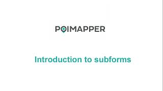 Poimapper Subform tutorial Part 1: Introduction