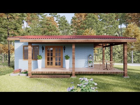 7 x 8 Meters - A Beautiful Tiny Cottage House House - Idea Design 