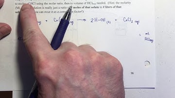 Ch7 Video 12A -- Solution Stoichiometry using Molarity, Part A (16m30s)