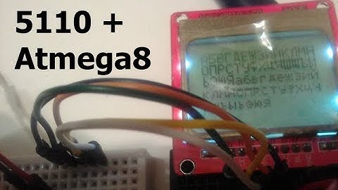 Подключение дисплея 5110 к Atmega 8 + русский шрифт.