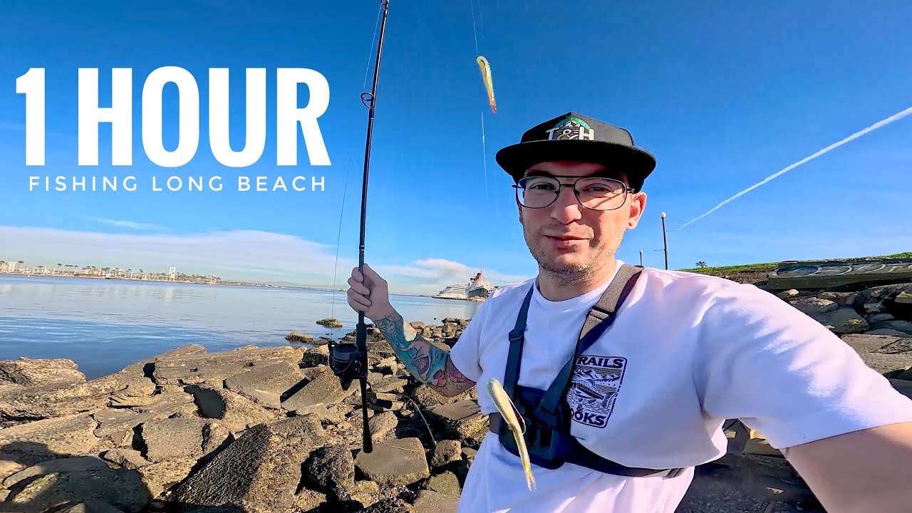 1 Hour Fishing in Long Beach… 2 Fish & a Bird?!