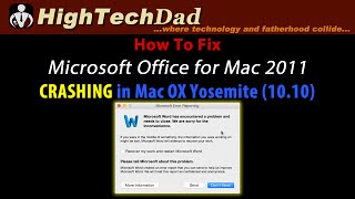 How to Fix Microsoft Office for Mac 2011 Crashing in Mac OS X (10.10) Yosemite