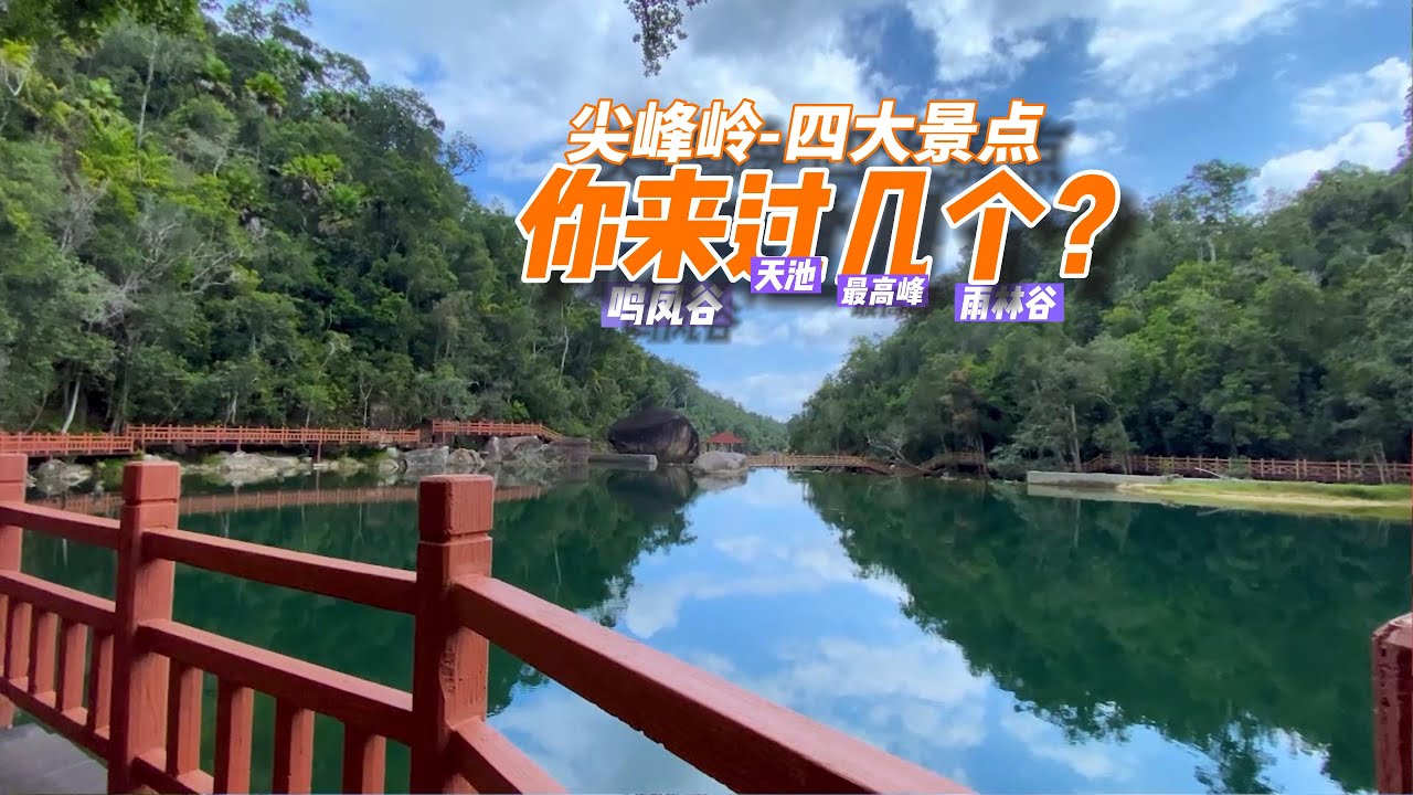 17:50海南乐东尖峰岭海拔1412米,园区内有四大游览景点,个顶个的漂亮 - YouTube
