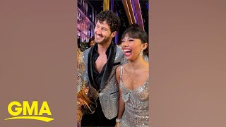 Xochitl Gomez and Val Chmerkovskiy share how it feels to win the Mirrorball Trophy