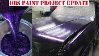 Rustoleum paint job metal flake speedokote 2k clear OBS Chevy project truck part1. Not a how to :)