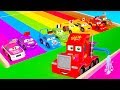 Mack Truck make a Car Racing 3D Color Track Set. Cars McQueen Friends Track Racing build