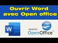Comment ouvrir un document microsoft word avec open office fichier docx