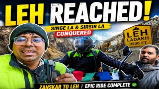 Leh Reached After Conquering Singe La &amp; Sirsir La | Final Push to Leh| 11 Riders in Ladakh Ep-13