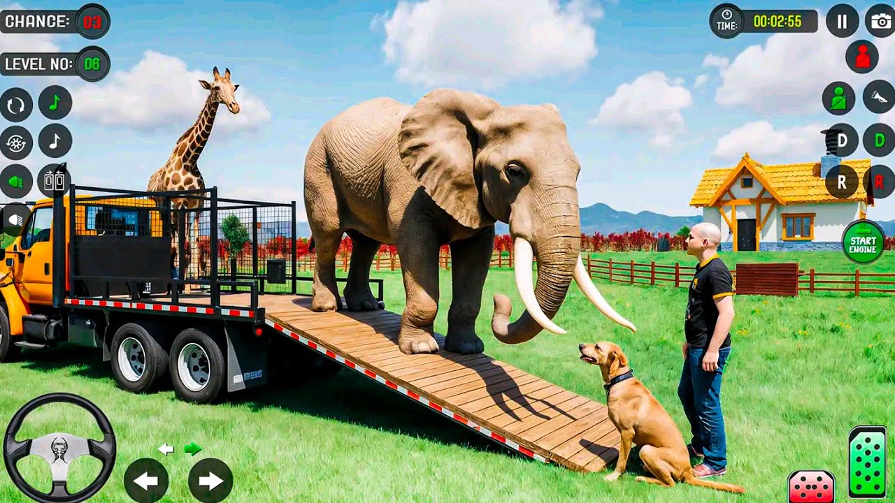 Loading Animal Wild Animal Transport Truck 3D 🐅 | Zoo Animals Loading & Offroad ...