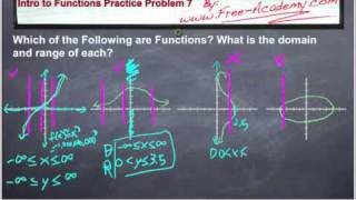 Domain and Range Practice Problem 1 - Calculus
