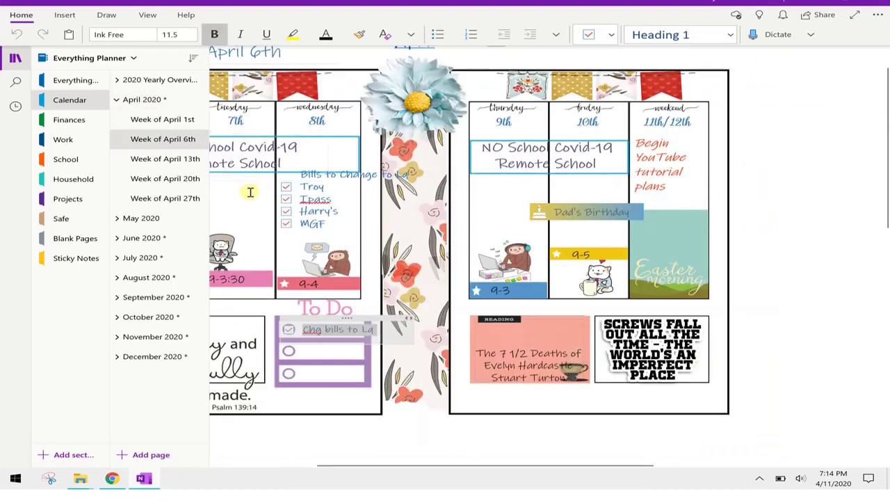 OneNote Digital Planner Overview - YouTube