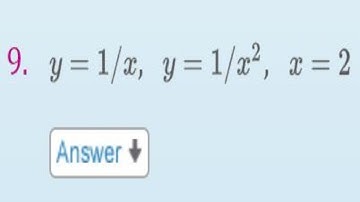 Find the area of the region. y = 1/x, y = 1/x^(2), x = 2