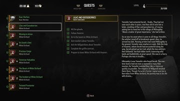 QUESTS: Lilac and Gooseberries (Witcher 3 In-Game Lore Read Aloud)