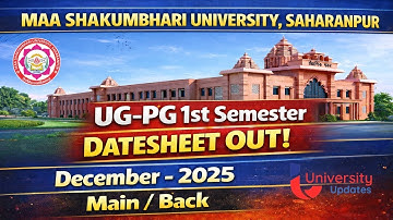 MSU UG-PG 1st SEMESTER DATESHEET ODD SEMESTER DEC-2025