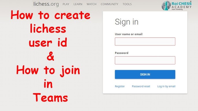 How To Easily Create a Lichess.org Account 