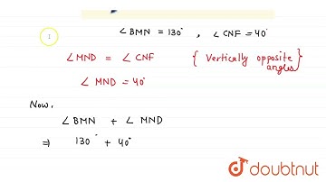 In each of the following figures, two lines AB and CD are cut by a transversal EF. In each case,...