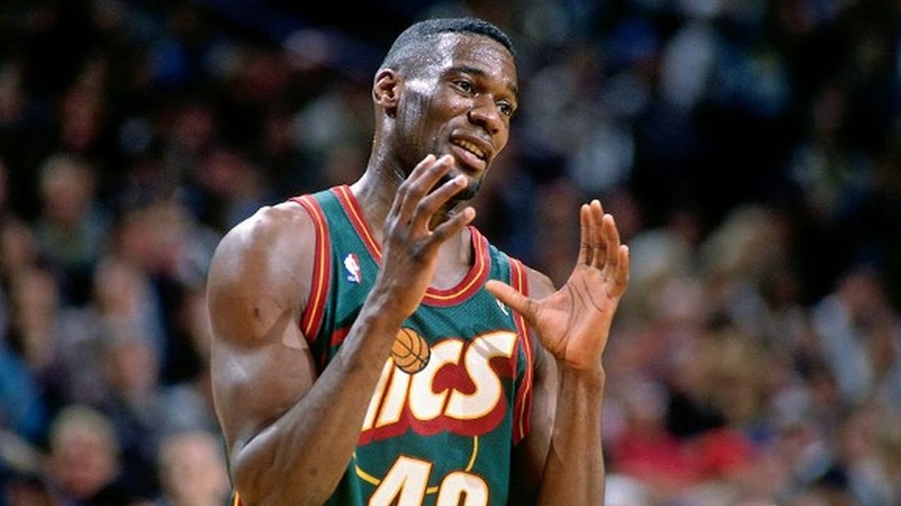 Shawn Kemp Posterizes and Taunts 19911992 Season National Basketball Nation YouTube