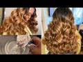 How to get honey 🍯 blonde hair using the water color method | full sew in and style included