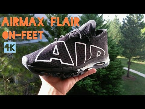 nike air max flair black on feet