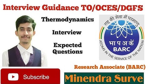 BARC Technical officer & Scientific Officer interview guidance @Minendra
