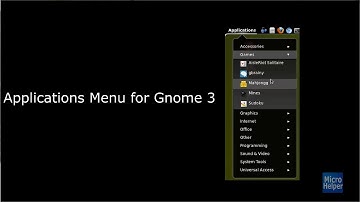 Applications Menu - Gnome 3 (Ubuntu 11.10)