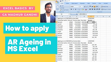 Accounts receivable - Quick Aging Report using Excel