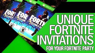 EPIC FORTNITE PARTY INVITATIONS - Game Case Invitations