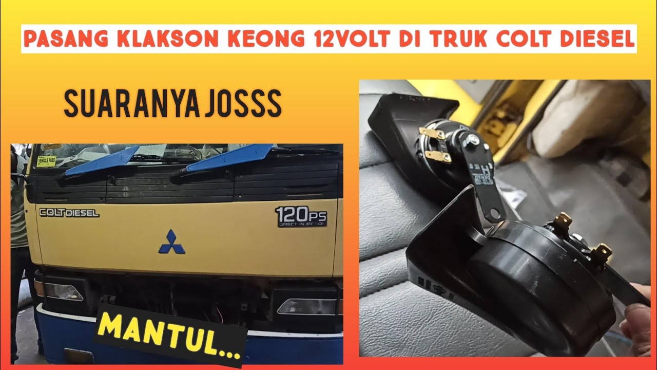 CARA PASANG RELAY KLAKSON KEONG 12 VOLT DI COLT  DIESEL  