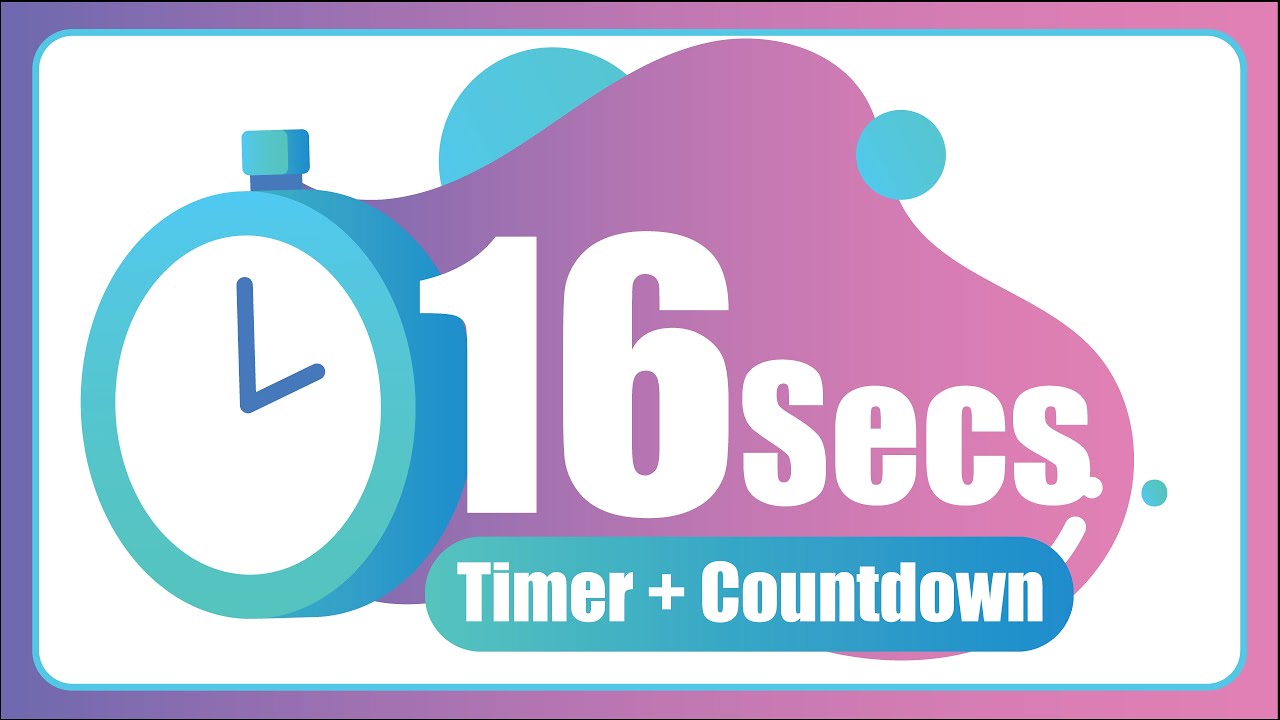 16 Seconds countdown Timer ⏱ with Alarm 🚨 (The Moments) - YouTube