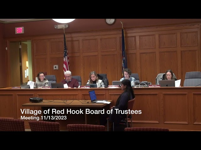 Village of Red Hook Board of Trustees Meeting 11/13/2023