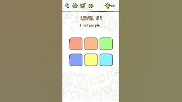 brain challenge level 51 Find purple, Solution Walkthrough