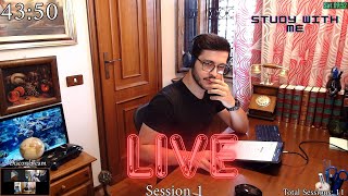 |🔴LIVE|📚👨🏻‍⚕️STUDY WITH ME | 🥥 POMODORO TIMER 60/10 |​ 🔥🌧️🐟|7+ HR | |no-ads| Konstantinn Mode|