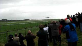 Airbus A380 flypast at Prestwick Airport 5th September 2009 - FIRST PASS