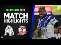 Nrl 2024  bulldogs v roosters  match highlights