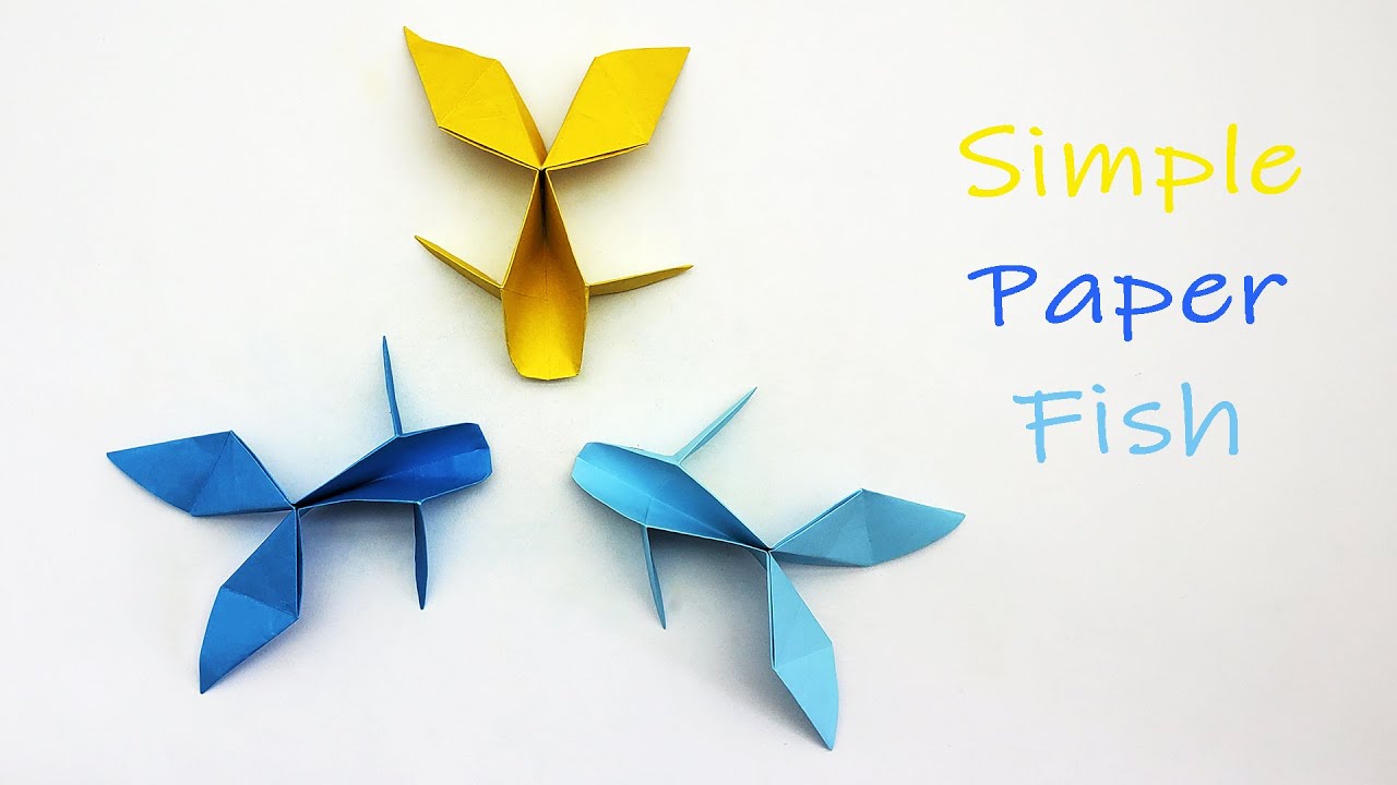 How to make paper fish origami fish paper fish making easy paper