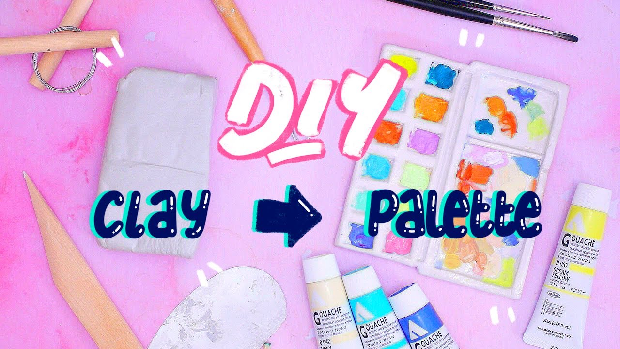 Second time trying out air dry clay! Made a paint palette that I plan to  paint then seal with waterproof varnish. Still need to leave it out to dry;  any tips would be appreciated! : r/clay