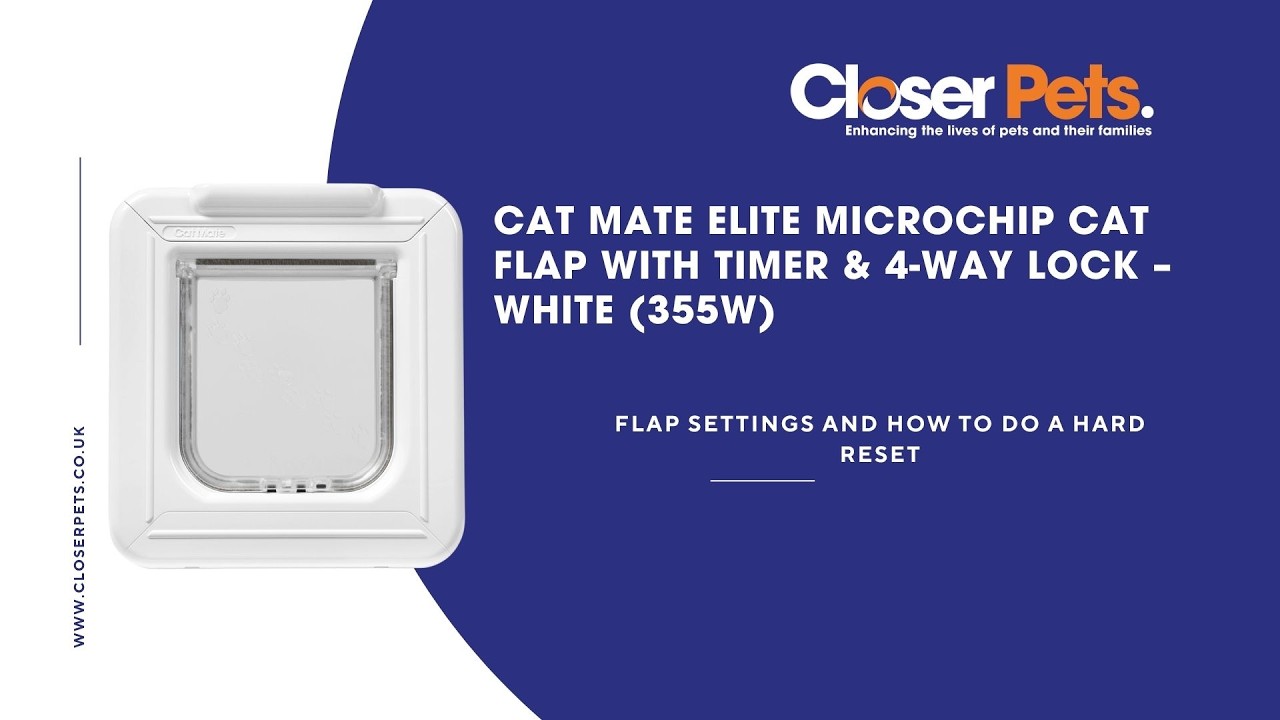 Closer Pets - Cat Mate Elite Microchip Cat Flap with Timer & 4-Way