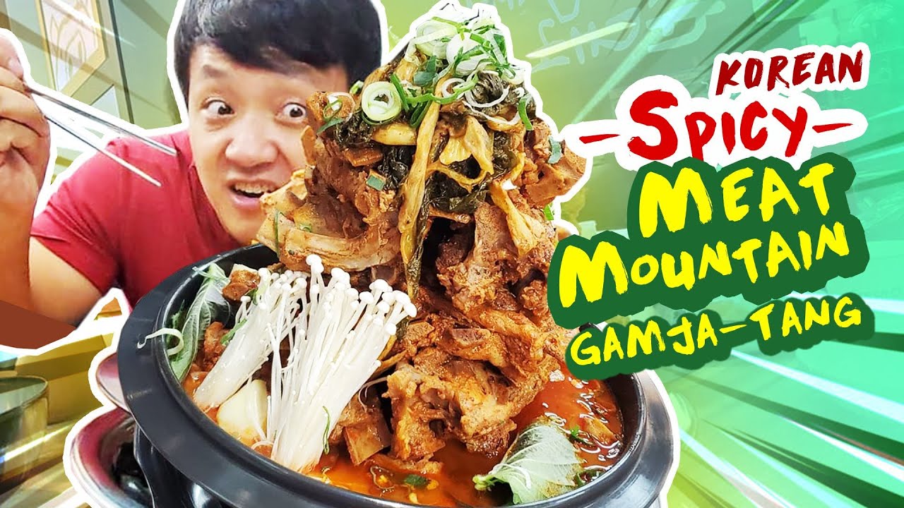 Eating ENTIRE Spicy Korean MEAT MOUNTAIN! Gamjatang(Pork Back-bone Stew) | Strictly Dumpling