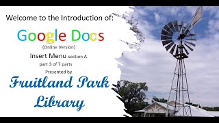 3 Google Docs Insert Menu part AA