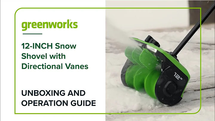 GW 80V 12" Snow Shovel with Directional Vanes - Unboxing and Operation Guide