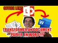 Comment transformer un document papier en document word 